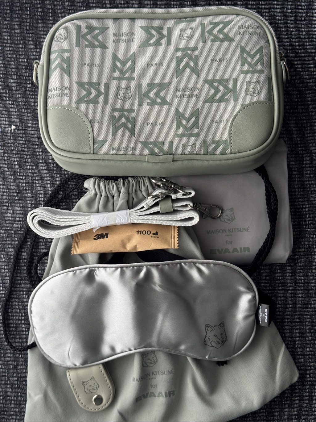Maison Kitsun X Eva Air Travel Amenity Kit Set #2